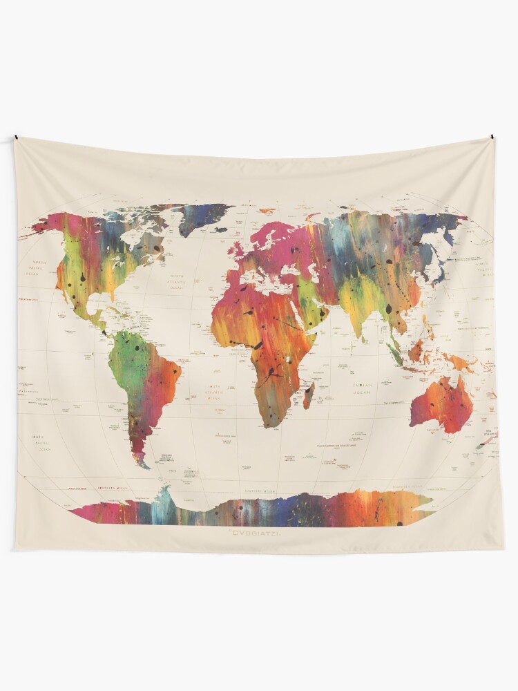 Alternate view of ALLOVER THE WORLD Tapestry