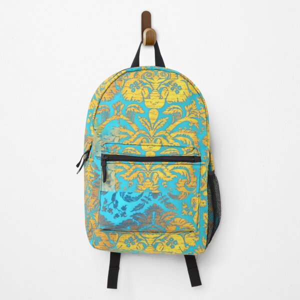 Item preview, Thibaut Damask Textile Print in blue/gold designed and sold by CMooreWorx.