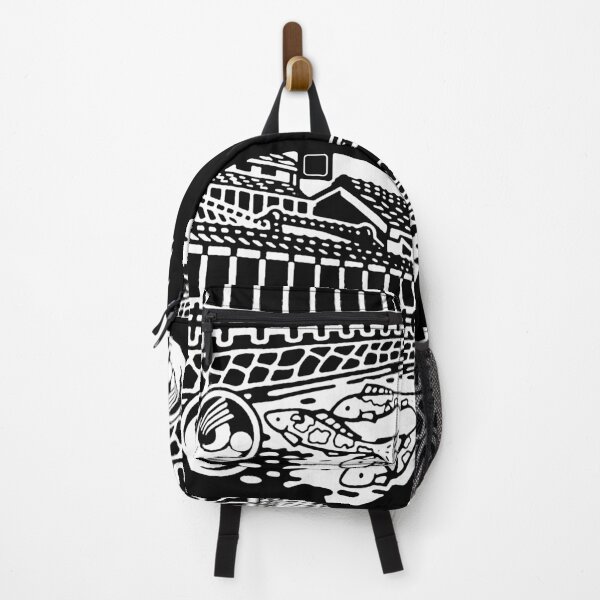 Item preview, Fish in castle drain on manhole in Japan - White designed and sold by mattraski.