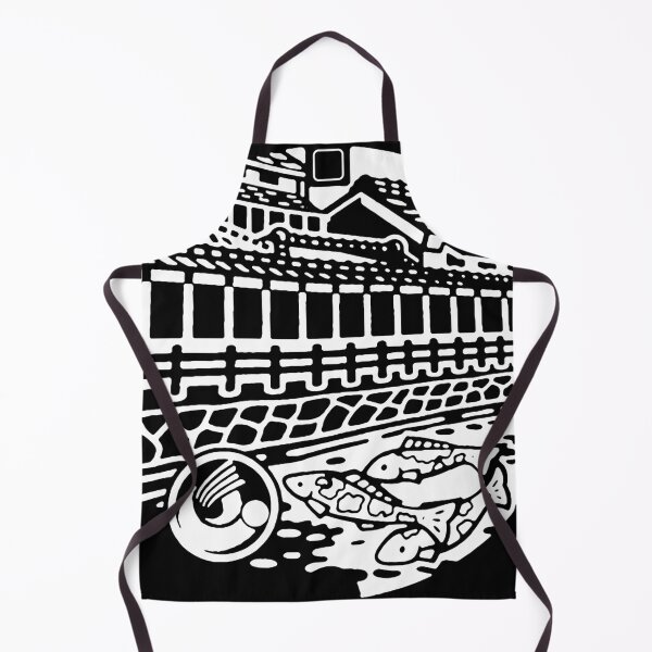 Item preview, Fish in castle drain on manhole in Japan - White designed and sold by mattraski.