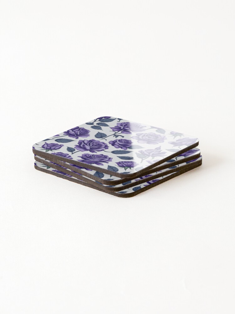 Thumbnail 4 of 5, Coasters (Set of 4), Purple Roses designed and sold by GraphicsClub.