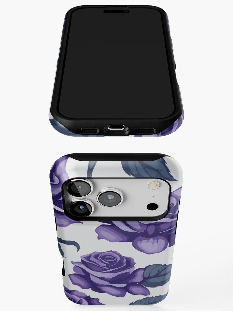 Thumbnail 3 of 4, iPhone Case, Purple Roses designed and sold by GraphicsClub.