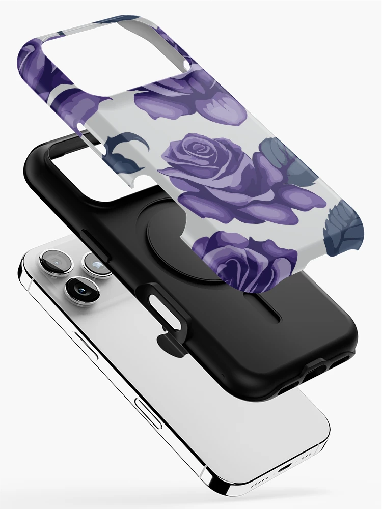 Thumbnail 2 of 4, iPhone Case, Purple Roses designed and sold by GraphicsClub.