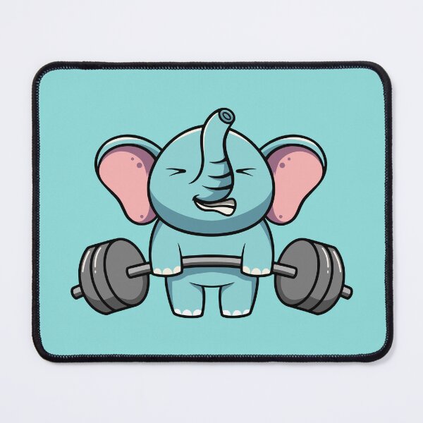 Item preview, Cute elephant workout cartoon illustration designed and sold by cubbone.