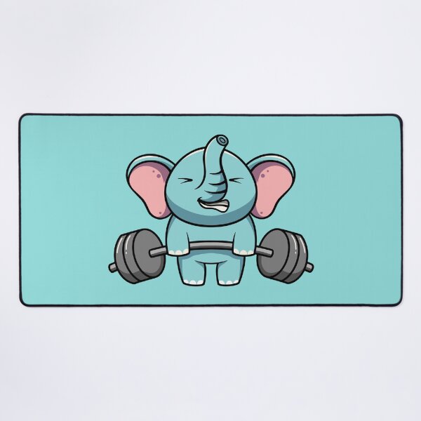 Item preview, Cute elephant workout cartoon illustration designed and sold by cubbone.