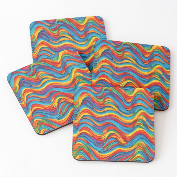 Item preview, Abstract Colorful Wavy Pattern designed and sold by calibrit.