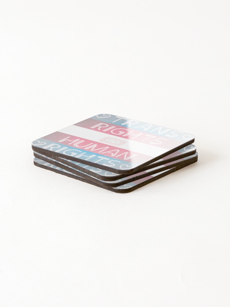 Thumbnail 4 of 5, Coasters (Set of 4), Trans Rights designed and sold by Naedix.