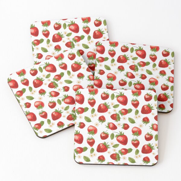 Item preview, Strawberry seamless pattern with mint  designed and sold by Sunakokookkook.