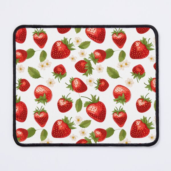 Item preview, Strawberry seamless pattern with mint designed and sold by Sunakokookkook.