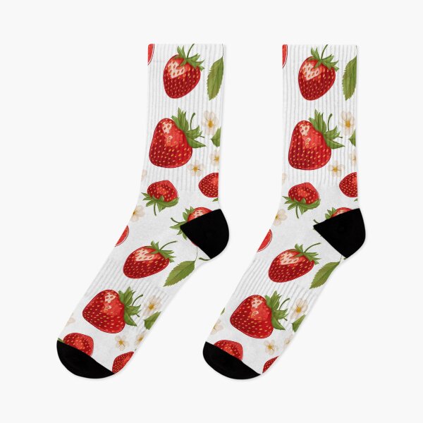Item preview, Strawberry seamless pattern with mint  designed and sold by Sunakokookkook.