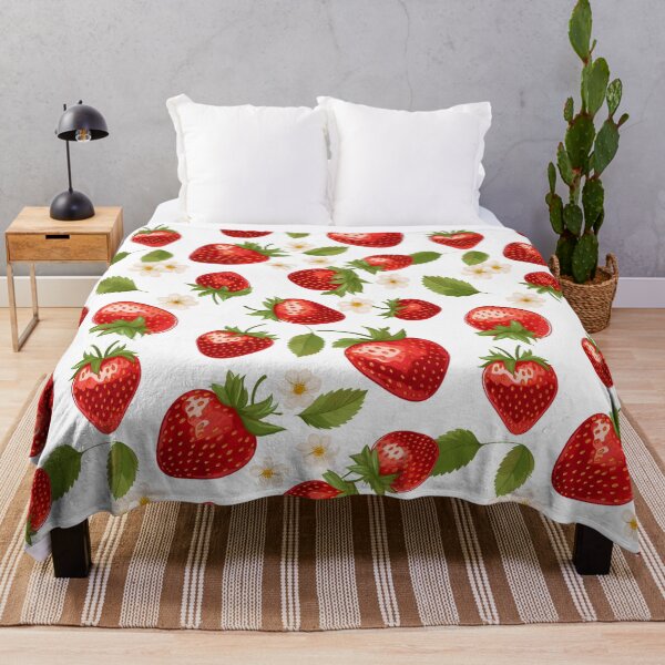 Item preview, Strawberry seamless pattern with mint  designed and sold by Sunakokookkook.
