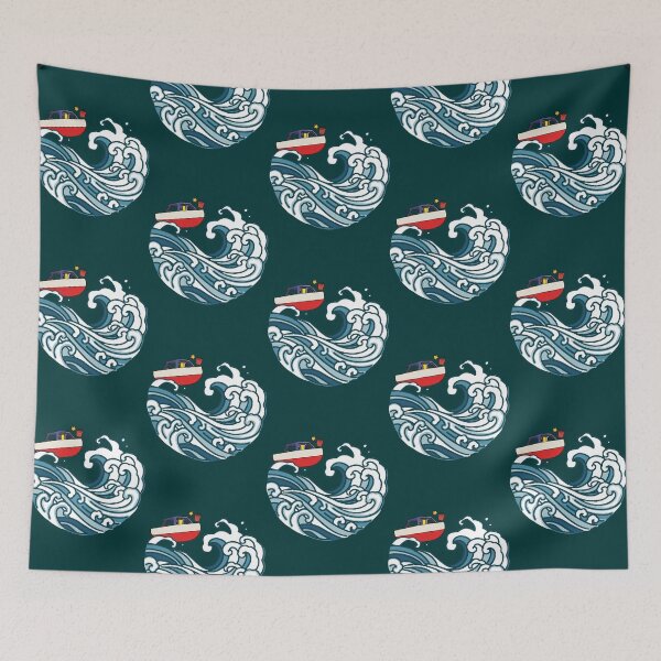 Item preview, boat on big wave designed and sold by kentonvid.