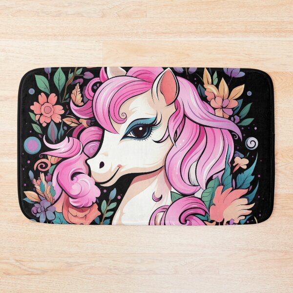 Item preview, Cute pony and flowers with black background designed and sold by FlyingRaven1.