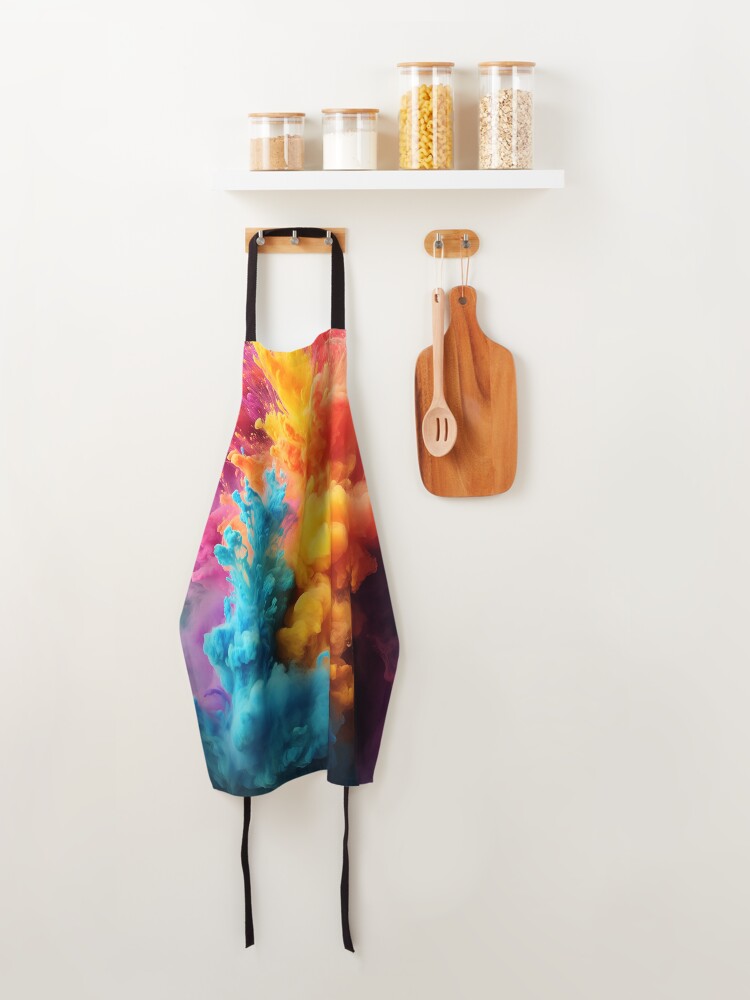 Thumbnail 4 of 6, Apron, Color Explosion designed and sold by storyofdavid.