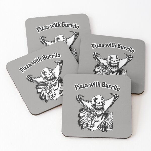 Item preview, Skeleton Dracula Pizza With Burrito Logo Smile designed and sold by Yellowriversss.