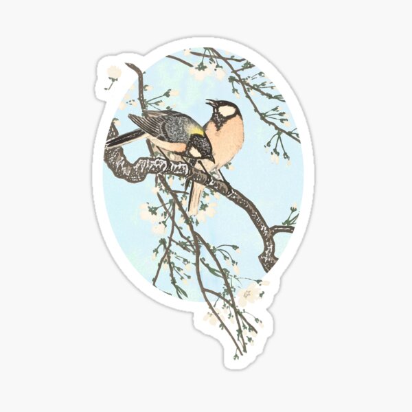 Birds and blossoms Sticker