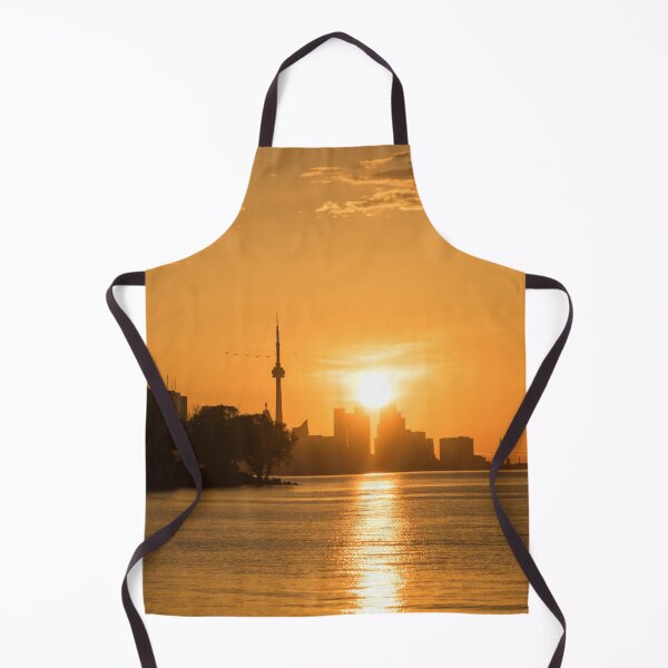 Item preview, Silhouettes and Bird Flocks - Brilliant Sunup Behind Toronto Skyscrapers designed and sold by Georgia Mizuleva.