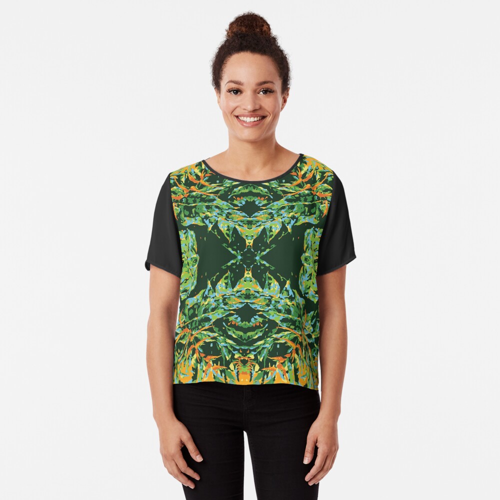 Tropic Totem Chiffon Top