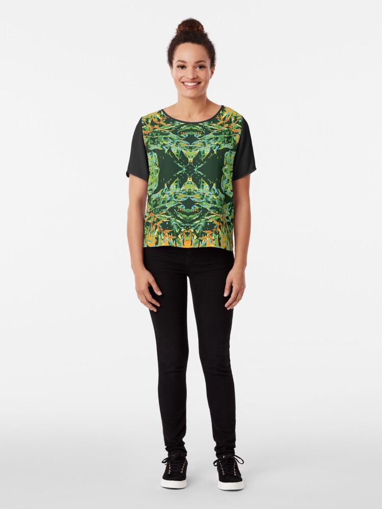 Alternate view of Tropic Totem Chiffon Top