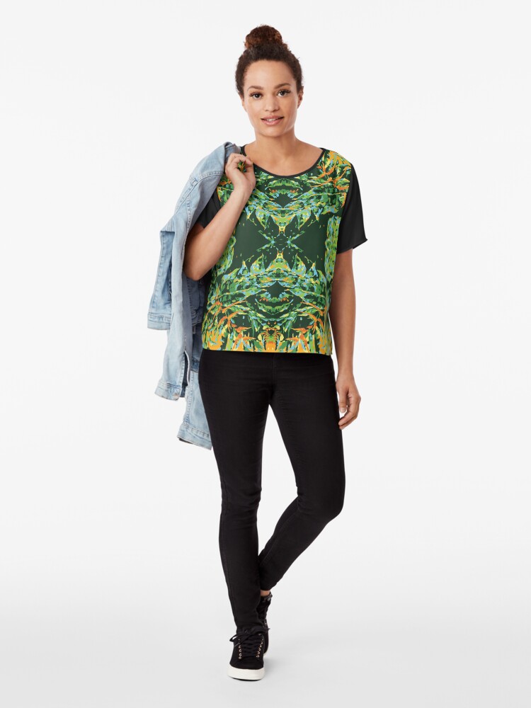 Alternate view of Tropic Totem Chiffon Top