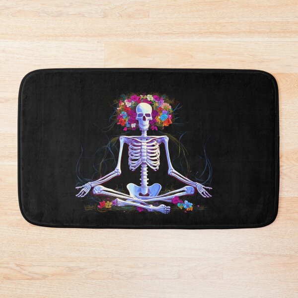 Item preview, Meditating skeleton with flowers and energy flowing around designed and sold by R-reflections.