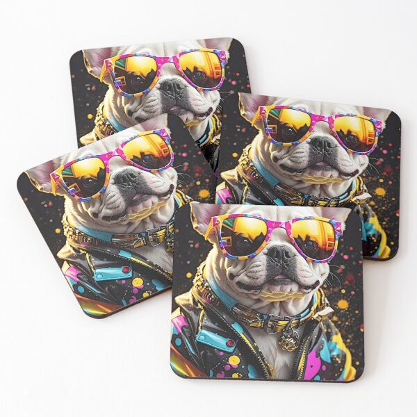 Item preview, "Splash Colors: Fluorescent Matter in Graffiti Style French Bulldog" designed and sold by Best-Art-32.