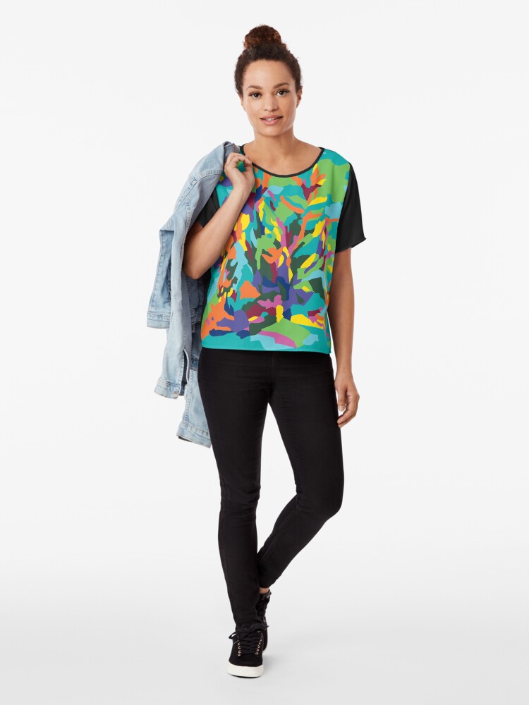 Alternate view of Tropic Paradise Chiffon Top