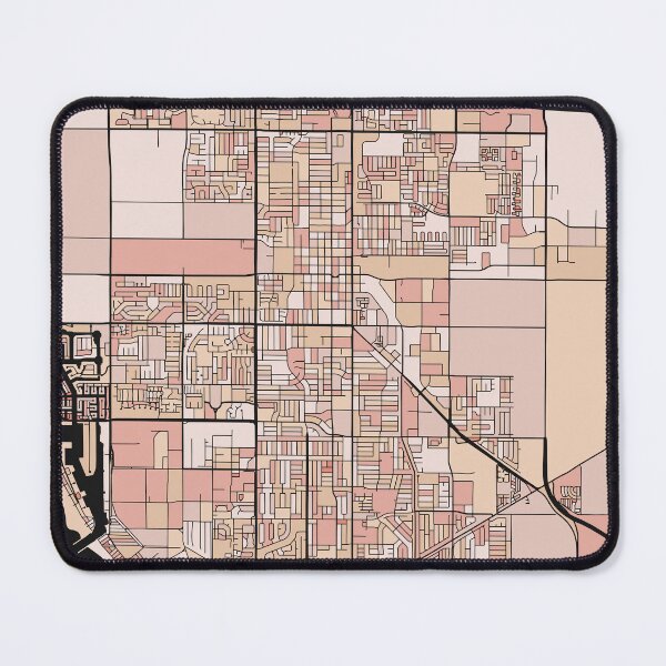 Item preview, Oxnard Map Pattern in Soft Pink Pastels designed and sold by PatternMaps.