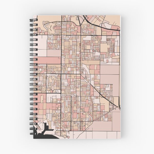 Item preview, Oxnard Map Pattern in Soft Pink Pastels designed and sold by PatternMaps.