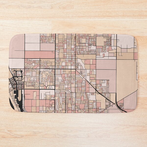 Item preview, Oxnard Map Pattern in Soft Pink Pastels designed and sold by PatternMaps.