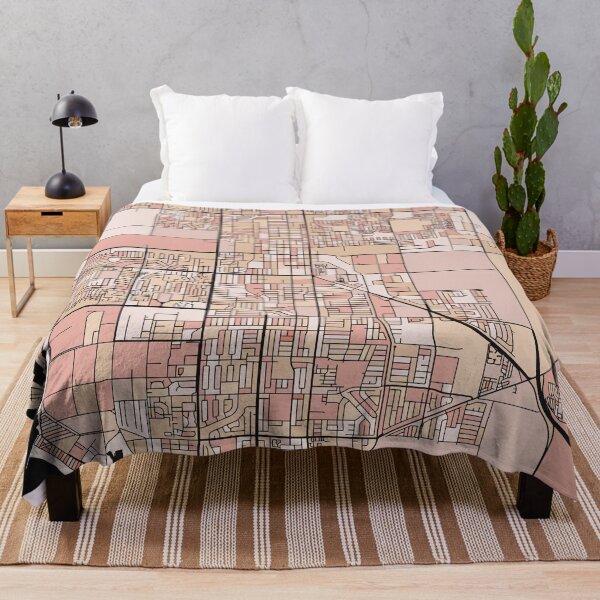 Item preview, Oxnard Map Pattern in Soft Pink Pastels designed and sold by PatternMaps.