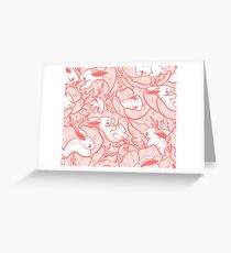 Where the bunnies sleep (rose) Greeting Card