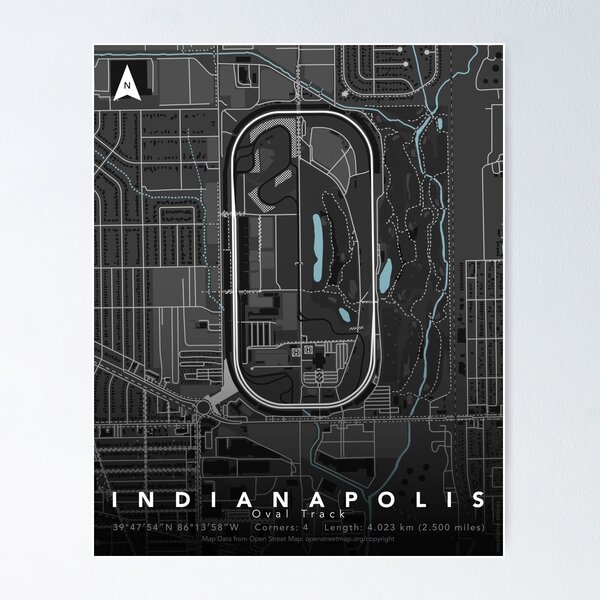 Indianapolis Motor Speedway, Oval | NASCAR and IndyCar tracks Poster