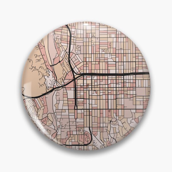 Item preview, Pasadena Map Pattern in Soft Pink Pastels designed and sold by PatternMaps.