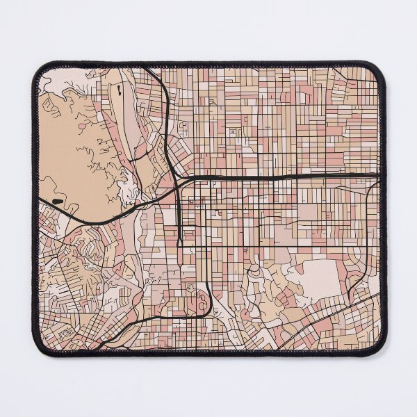 Item preview, Pasadena Map Pattern in Soft Pink Pastels designed and sold by PatternMaps.