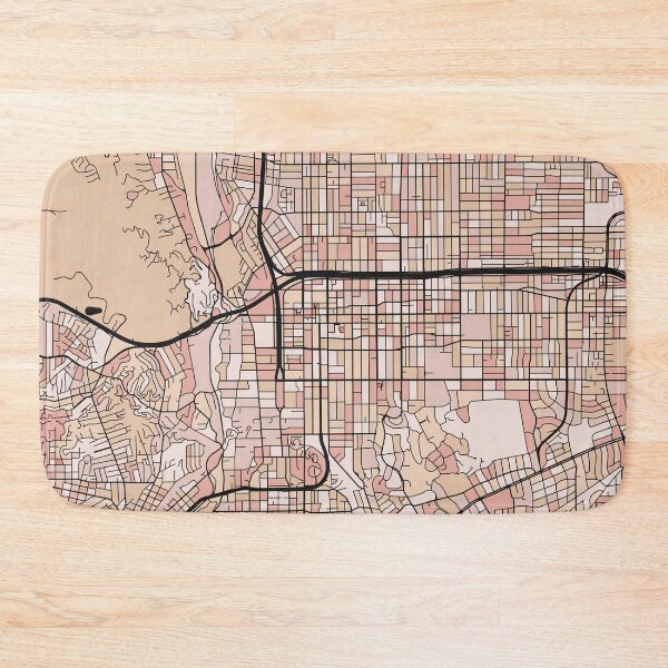 Item preview, Pasadena Map Pattern in Soft Pink Pastels designed and sold by PatternMaps.