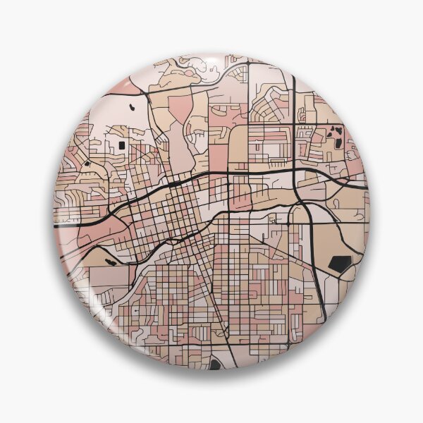 Artikelvorschau, Reno-Kartenmuster in zartrosa Pastelltönen entworfen und verkauft von PatternMaps.