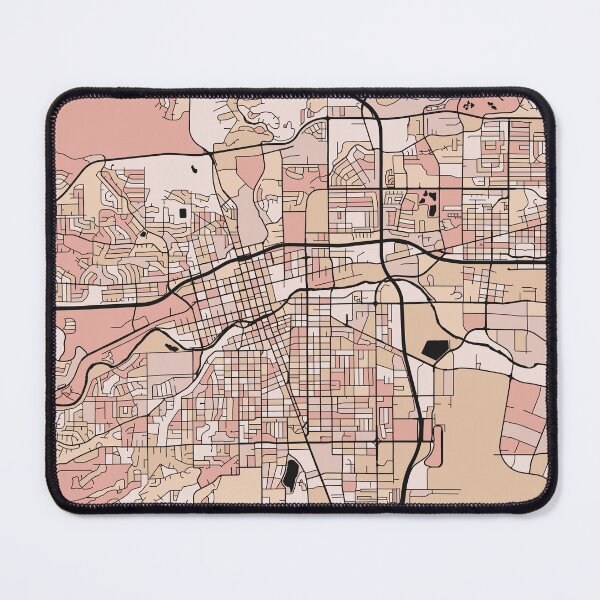 Item preview, Reno Map Pattern in Soft Pink Pastels designed and sold by PatternMaps.