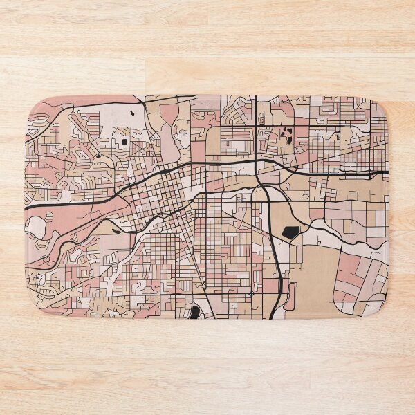 Item preview, Reno Map Pattern in Soft Pink Pastels designed and sold by PatternMaps.