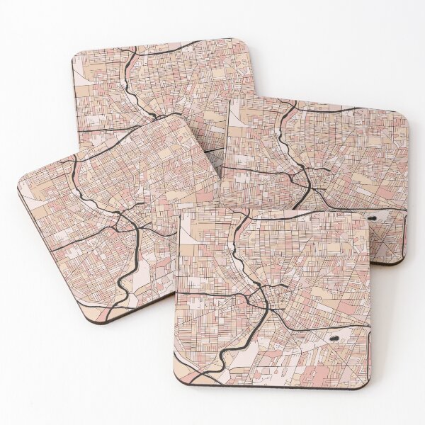 Item preview, Rochester Map Pattern in Soft Pink Pastels designed and sold by PatternMaps.
