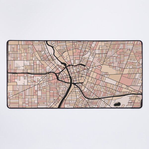 Item preview, Rochester Map Pattern in Soft Pink Pastels designed and sold by PatternMaps.