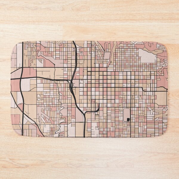 Item preview, Salt Lake City Map Pattern in Soft Pink Pastels designed and sold by PatternMaps.