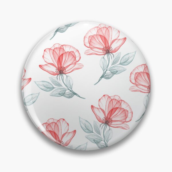 Item preview, Red transparent roses watercolor print Translucent spring flowers romantic composition designed and sold by likapix.