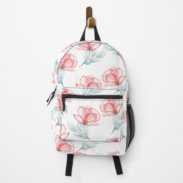 Item preview, Red transparent roses watercolor print Translucent spring flowers romantic composition designed and sold by likapix.