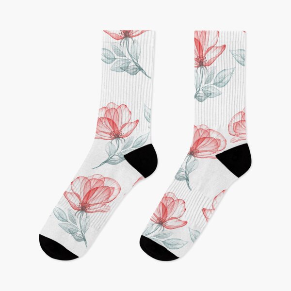 Item preview, Red transparent roses watercolor print Translucent spring flowers romantic composition designed and sold by likapix.