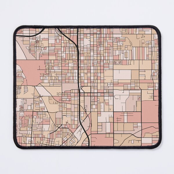 Item preview, San Bernardino Map Pattern in Soft Pink Pastels designed and sold by PatternMaps.