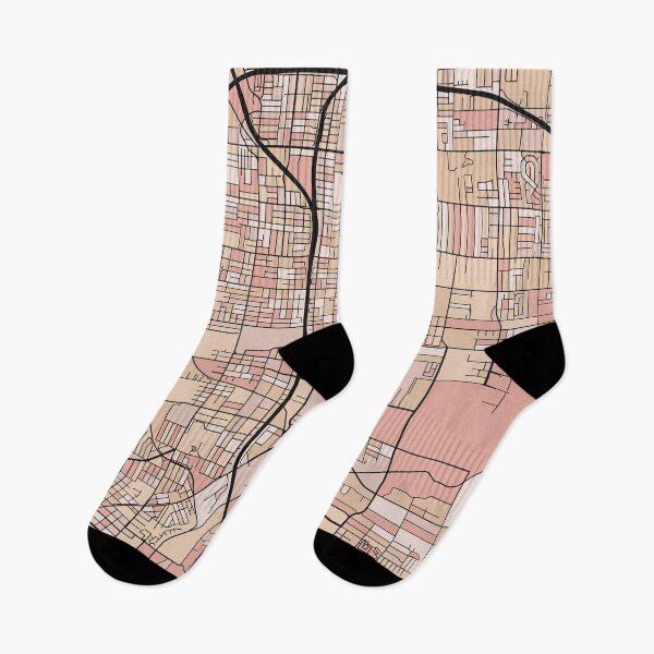 Item preview, San Bernardino Map Pattern in Soft Pink Pastels designed and sold by PatternMaps.