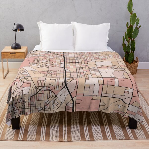 Item preview, San Bernardino Map Pattern in Soft Pink Pastels designed and sold by PatternMaps.