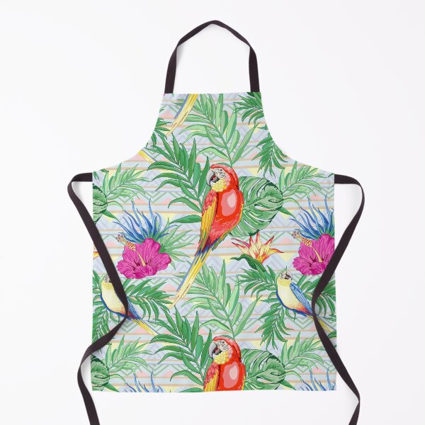 Item preview, Macaws Parrots Exotic Birds on Tropical Flowers and Leaves designed and sold by BluedarkArt.