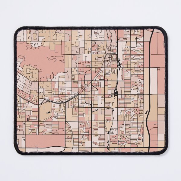 Item preview, Scottsdale Map Pattern in Soft Pink Pastels designed and sold by PatternMaps.